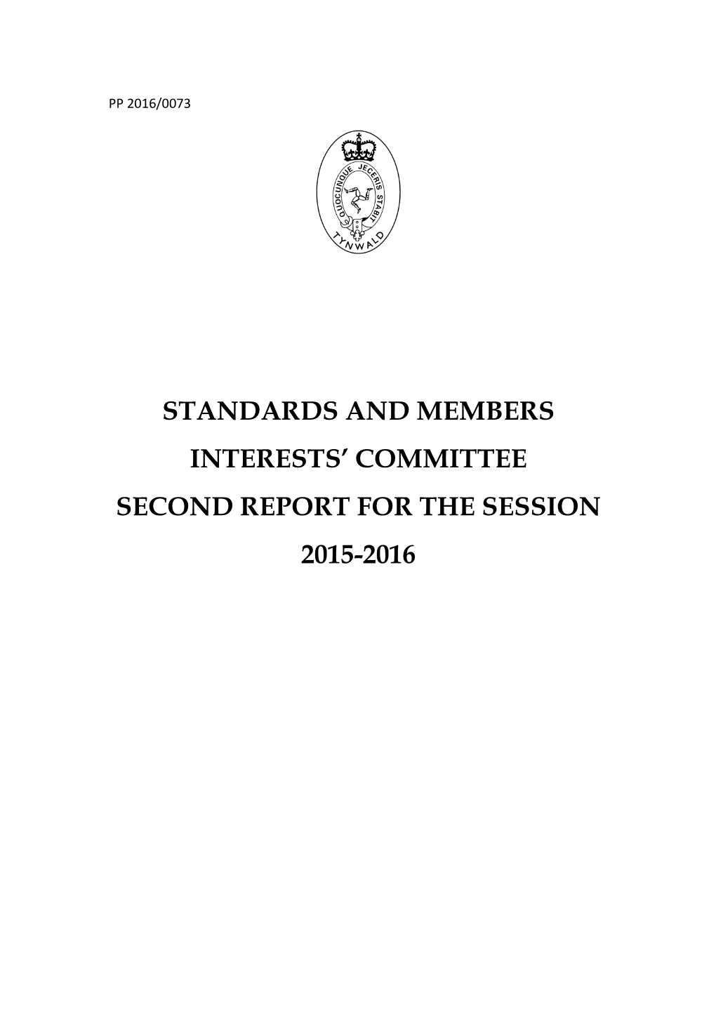 Standards and Members Interests' Committee Second