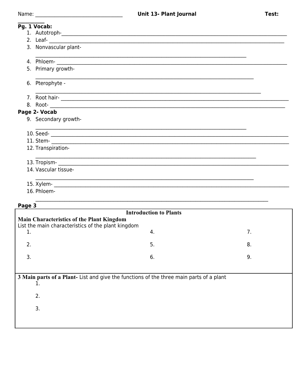 Plant Lab Journal Entry #1 10-5-11