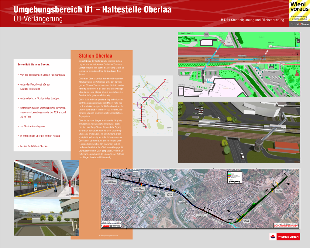 Haltestelle Oberlaa U1 Verlängerung MA 21 Stadtteilplanung Und Flächennutzung