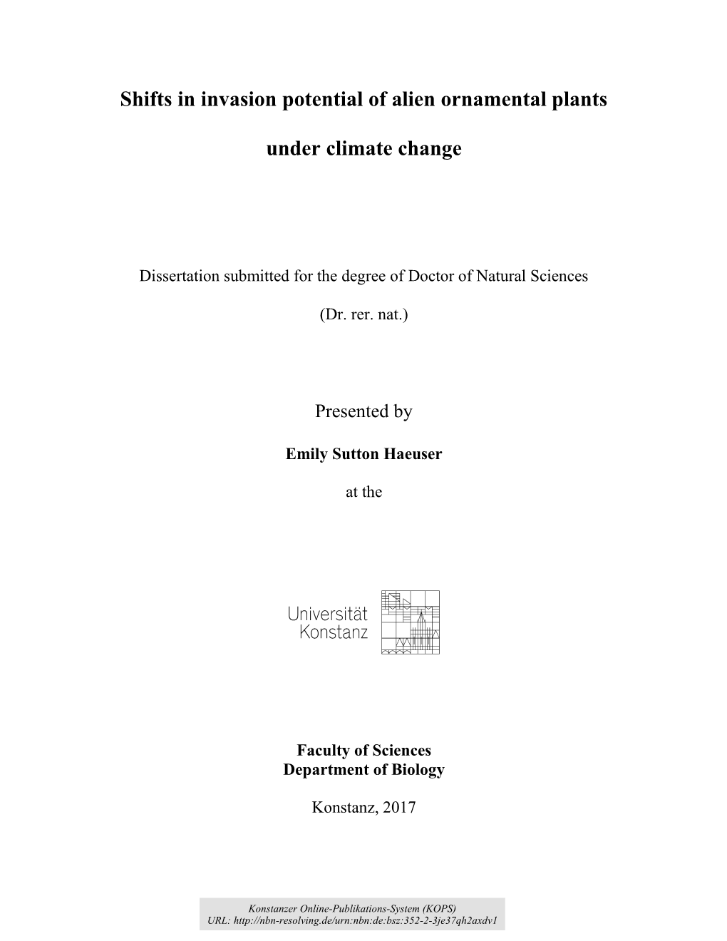 Shifts in Invasion Potential of Alien Ornamental Plants Under Climate