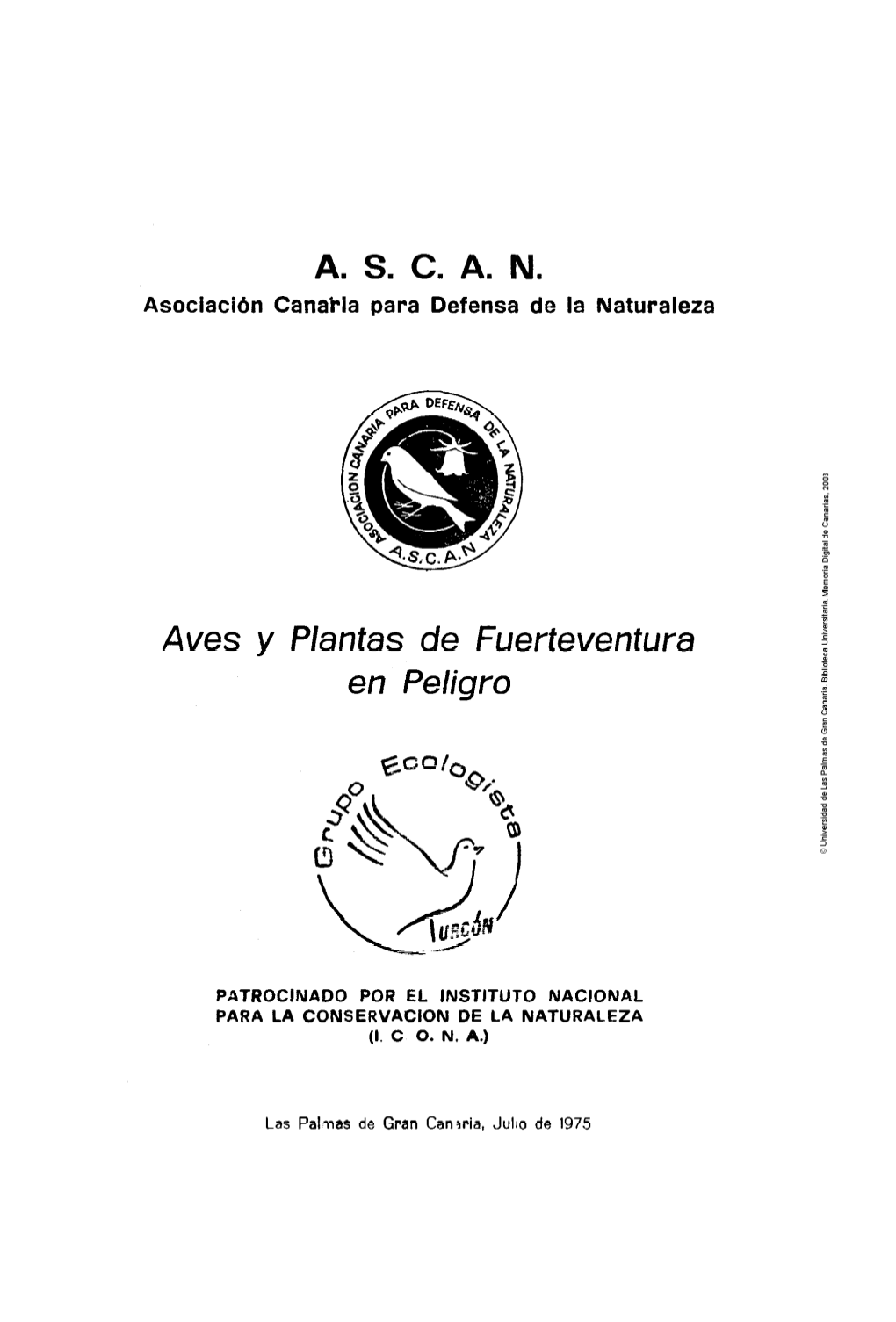 Aves Y Plantas De Fuerteventura En Peligro