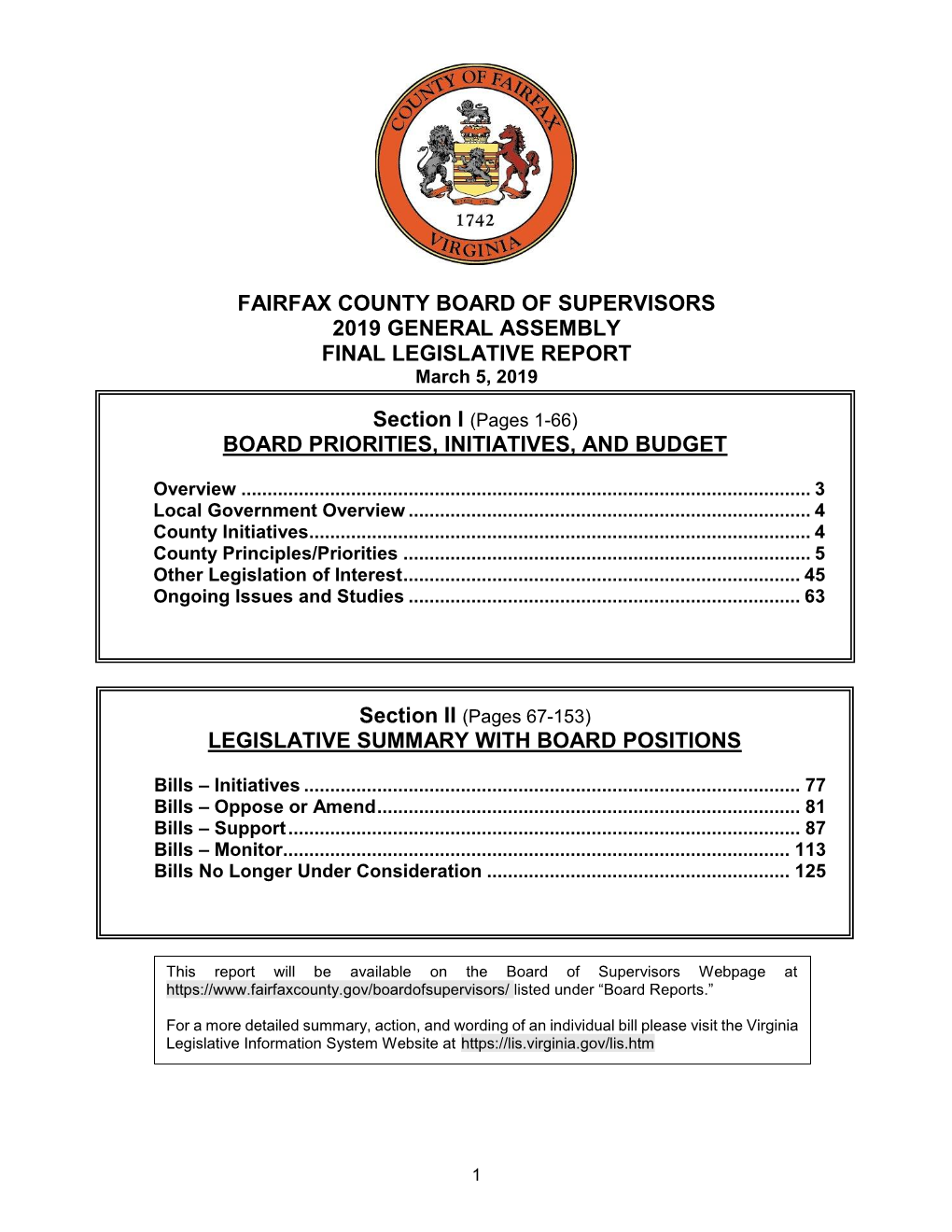 2019 Final Legislative Report 3.5.2019