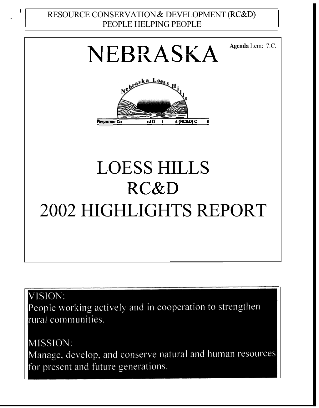 Loess Hills Rc&D 2002 Highlights Report