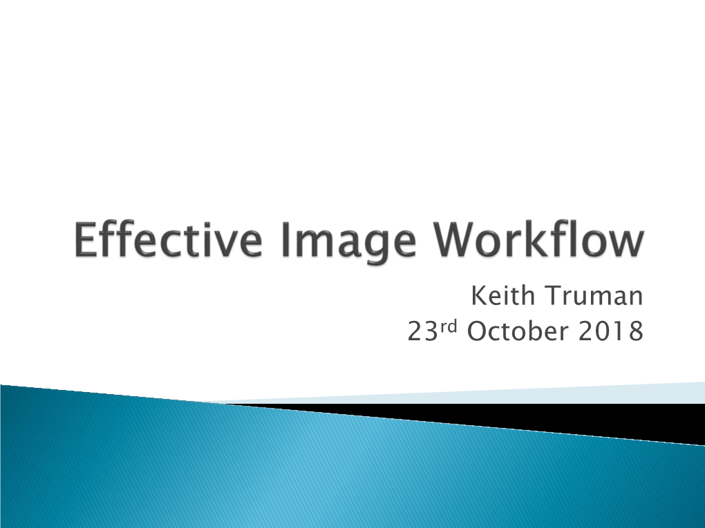 Effective Image Workflow