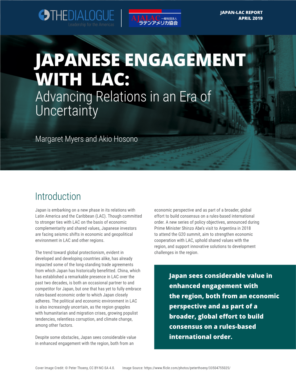 JAPANESE ENGAGEMENT with LAC: Advancing Relations in an Era of Uncertainty