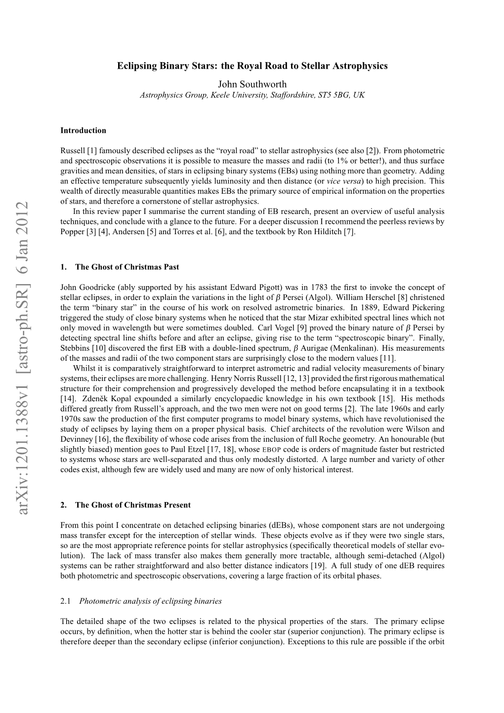 Eclipsing Binary Stars: the Royal Road to Stellar Astrophysics