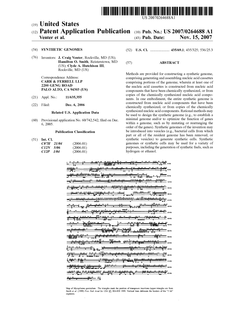 (12) Patent Application Publication (10) Pub. No.: US 2007/0264688 A1 Venter Et Al