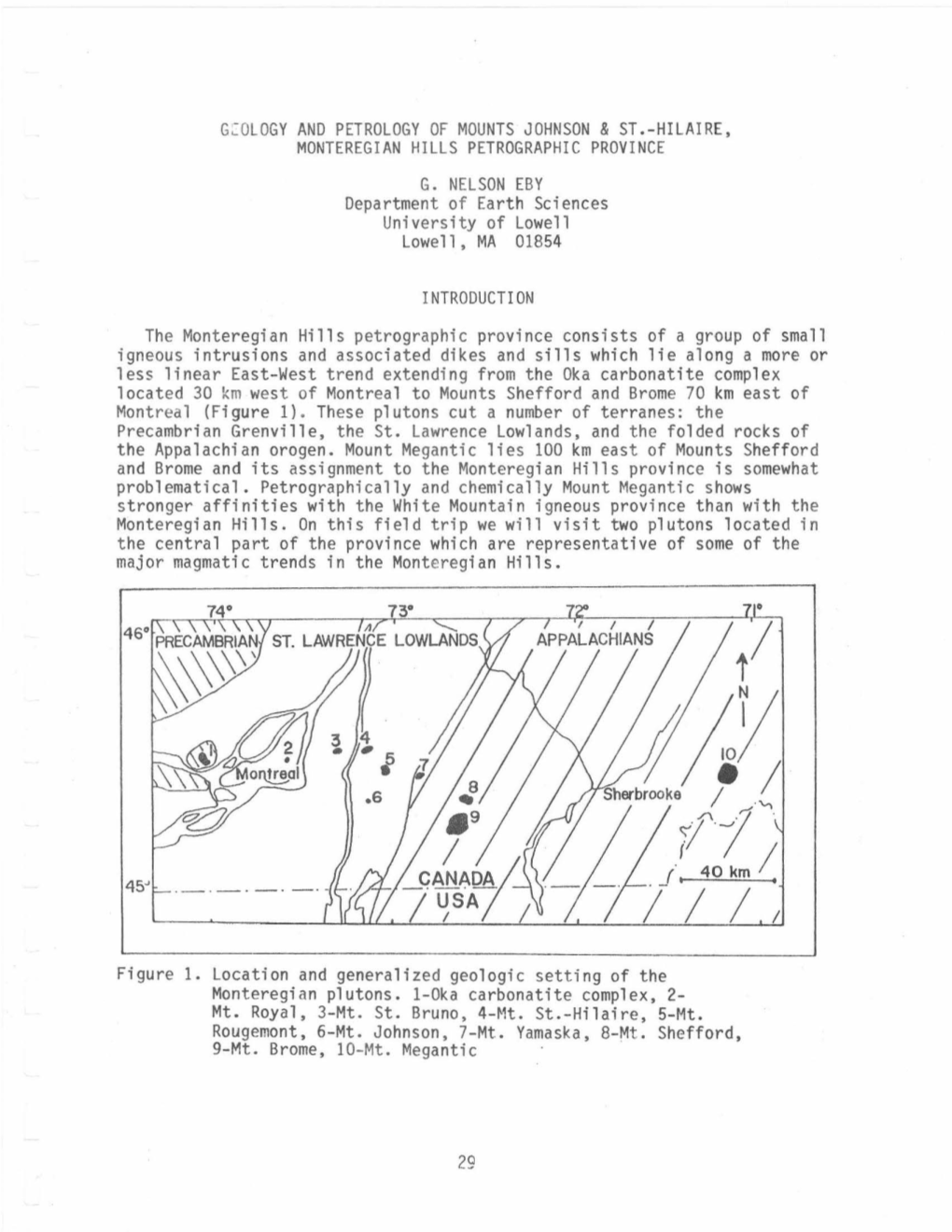 G~Ology and Petrology of Mounts Johnson & St