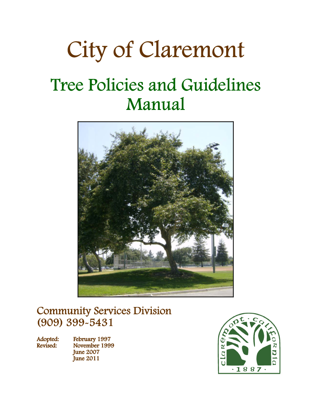 Tree Policies and Guidelines Manual