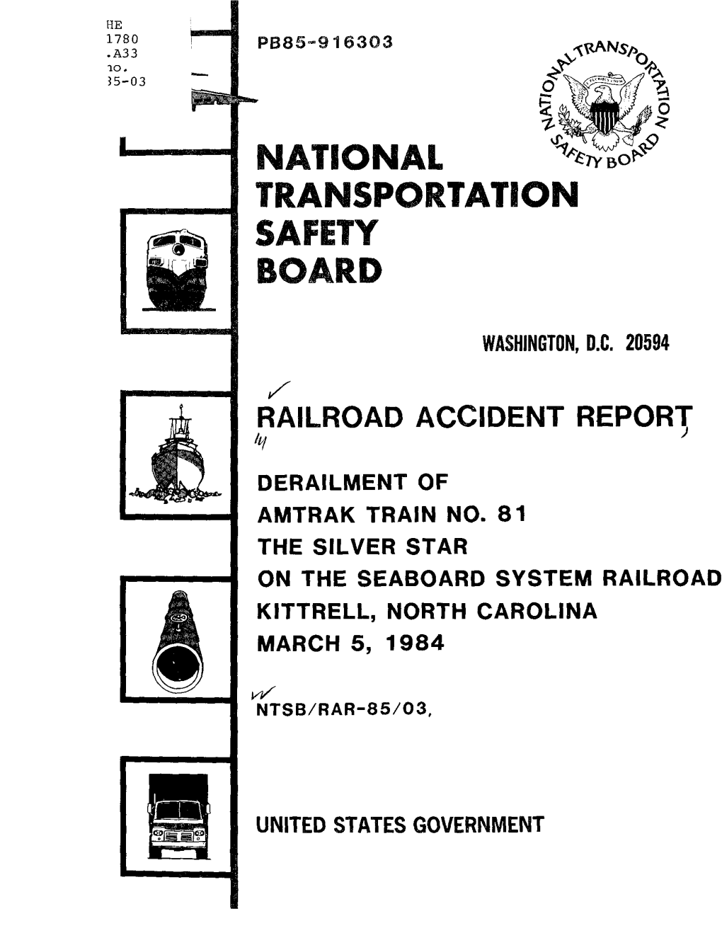 Railroad Accident Report