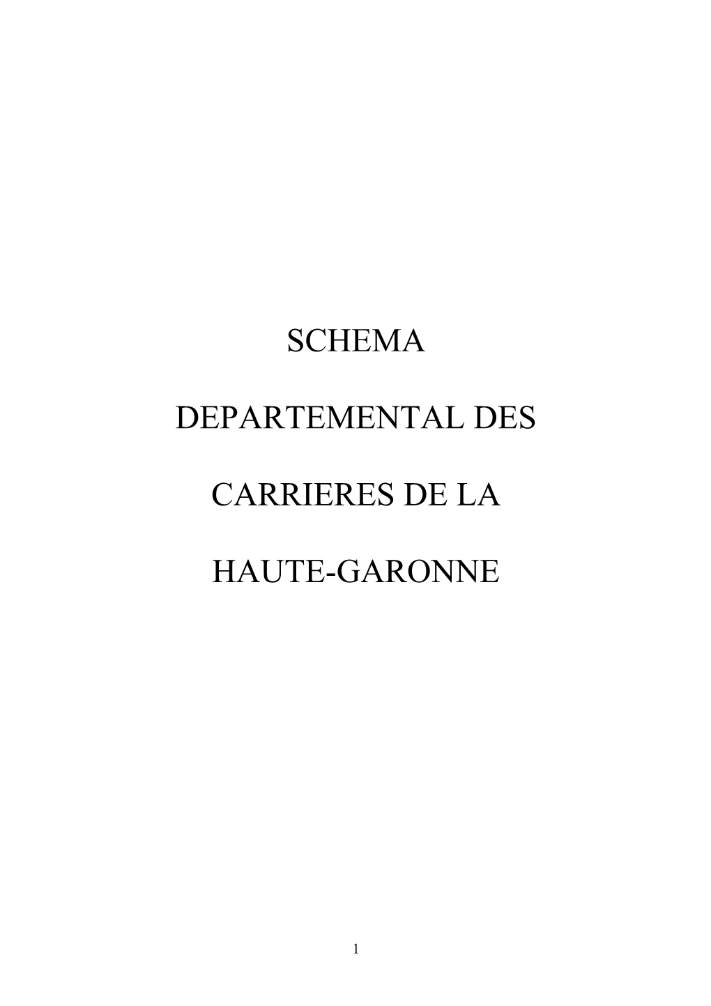 Schema Departemental Des Carrieres De La Haute