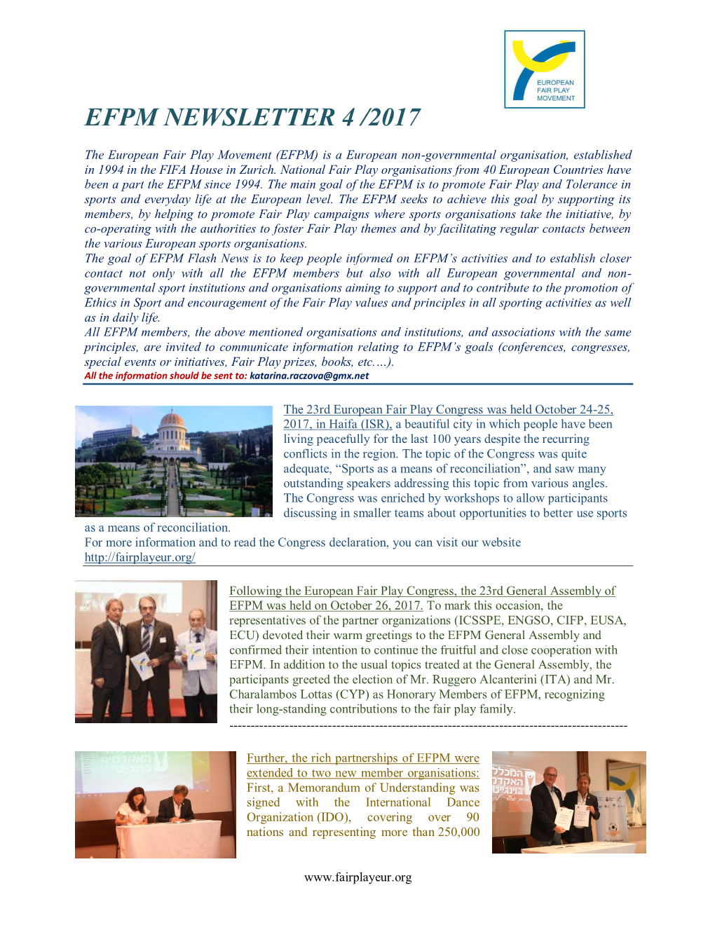 Efpm Newsletter 4 /2017