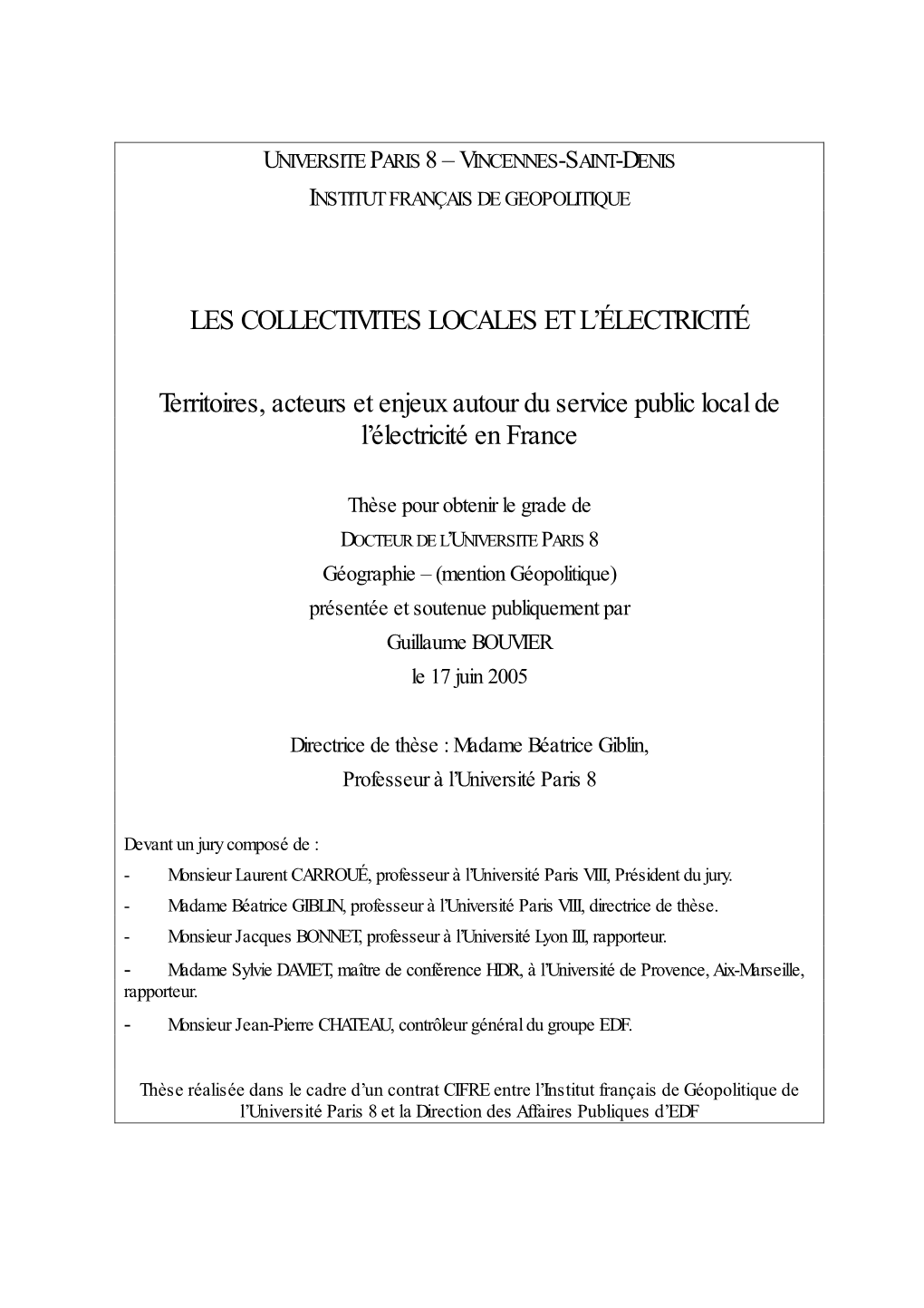 Local Authorities and Electricity: Territories, Actors and Issues Within the Local Public Service in France