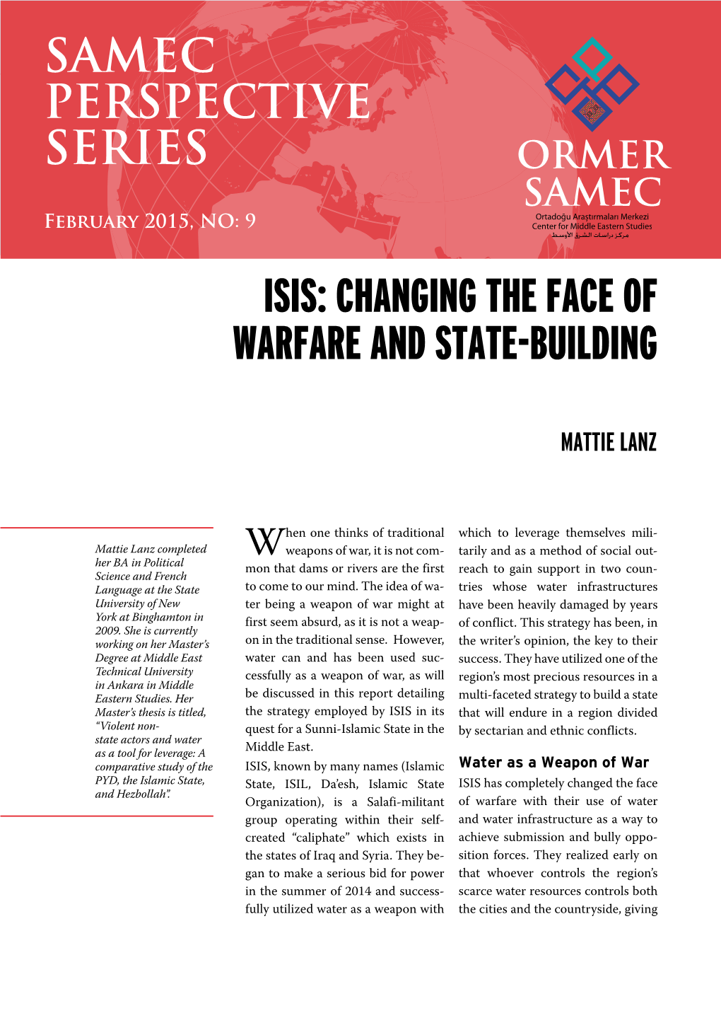 ISIS: Changing the Face of Warfare and State-Building