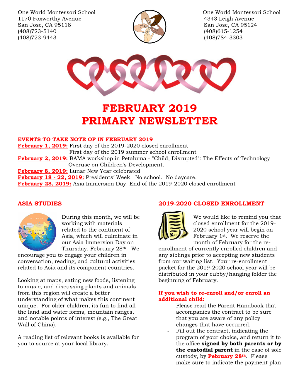 February 2019 Primary Newsletter