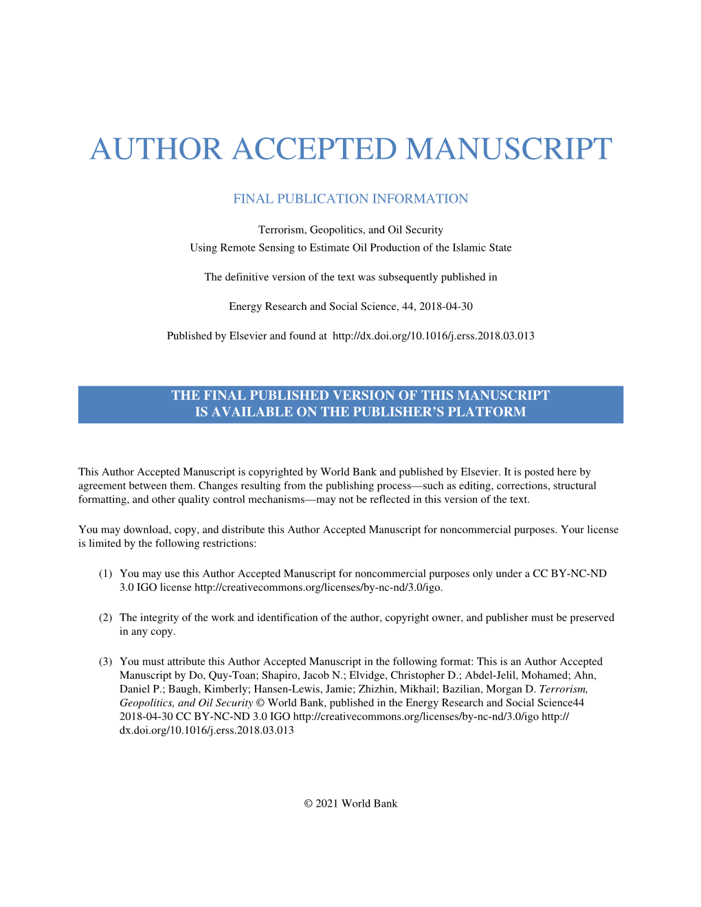 Author Accepted Manuscript