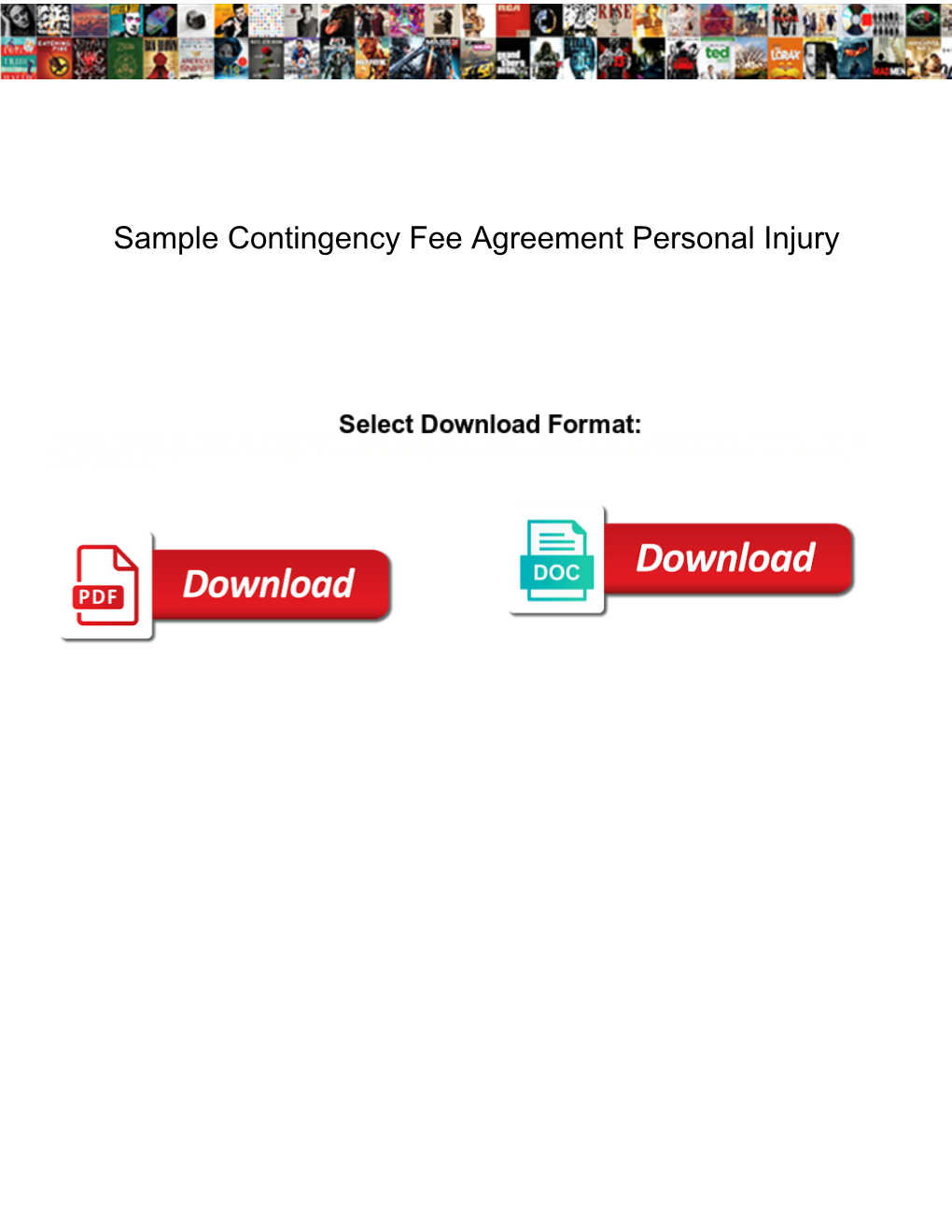 Sample Contingency Fee Agreement Personal Injury
