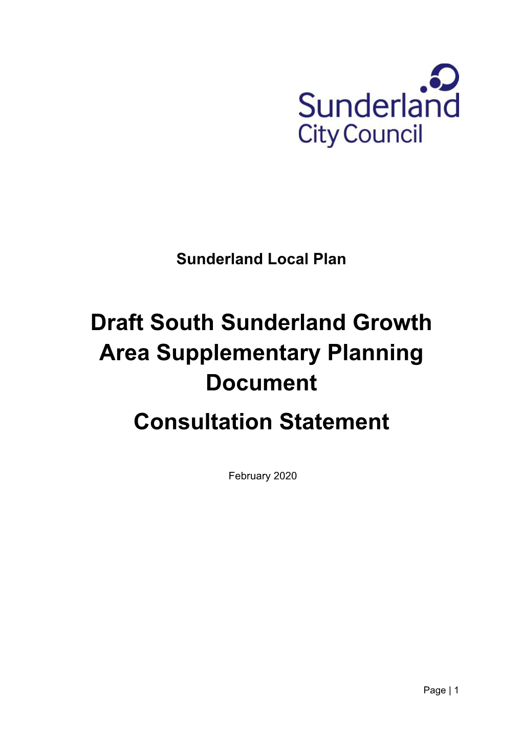 Draft South Sunderland Growth Area Supplementary Planning Document Consultation Statement