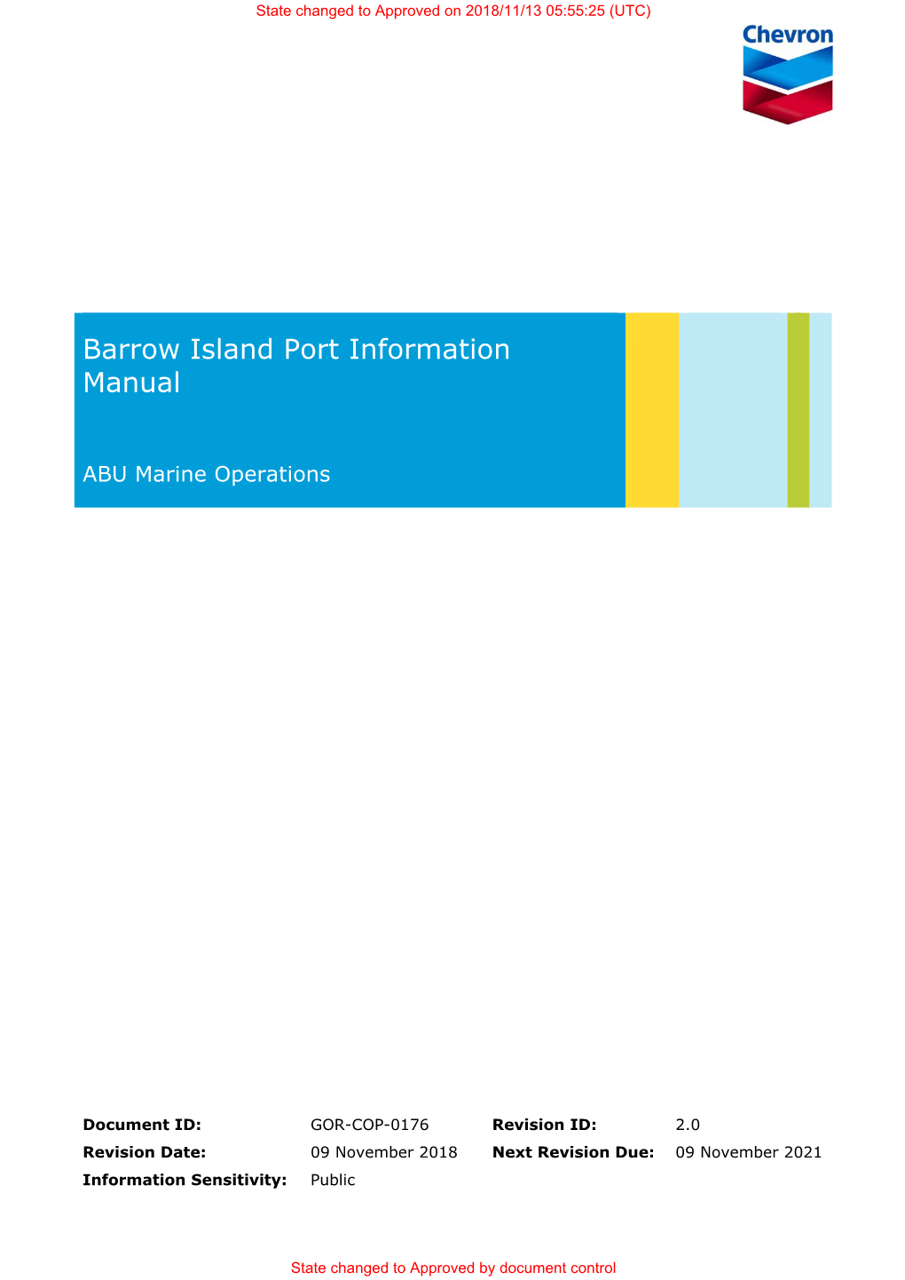Barrow Island Port Information Manual
