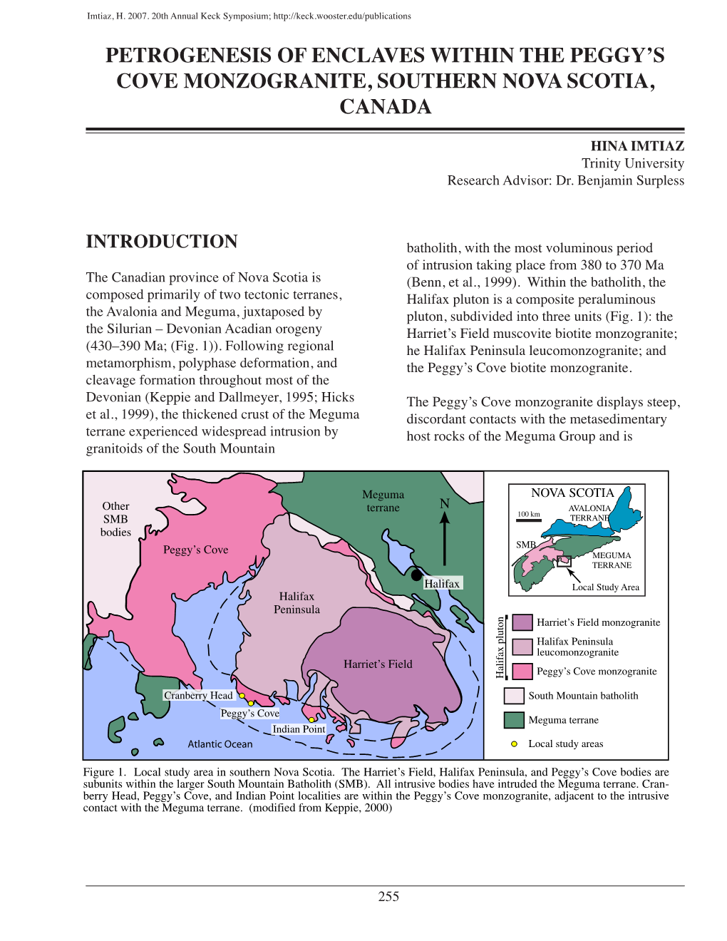 Petrogenesis of Enclaves Within the Peggy's Cove Monzogranite