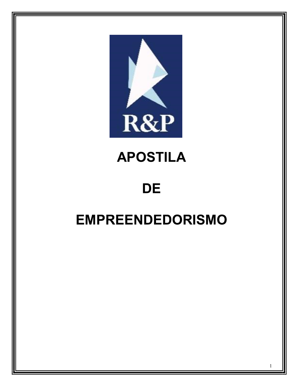 Apostila Empreendedorismo