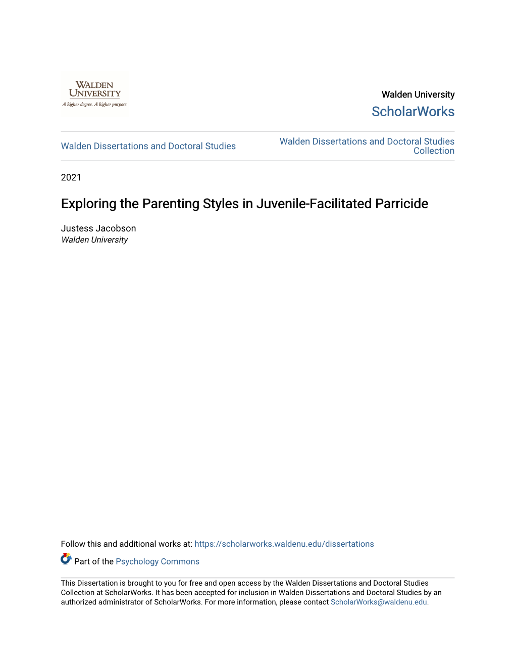 Exploring the Parenting Styles in Juvenile-Facilitated Parricide