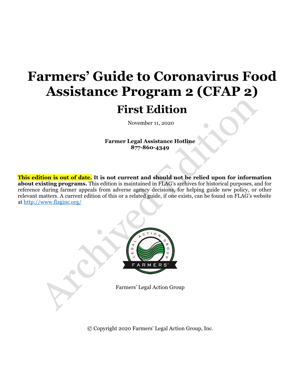 Farmers' Guide to Coronavirus Food Assistance Program 2