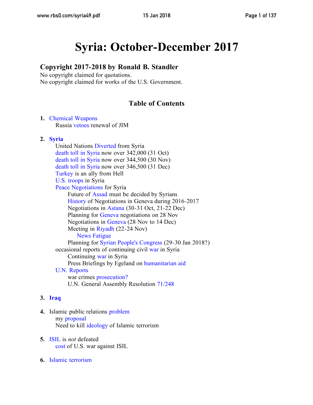 Syria49.Pdf 15 Jan 2018 Page 1 of 137