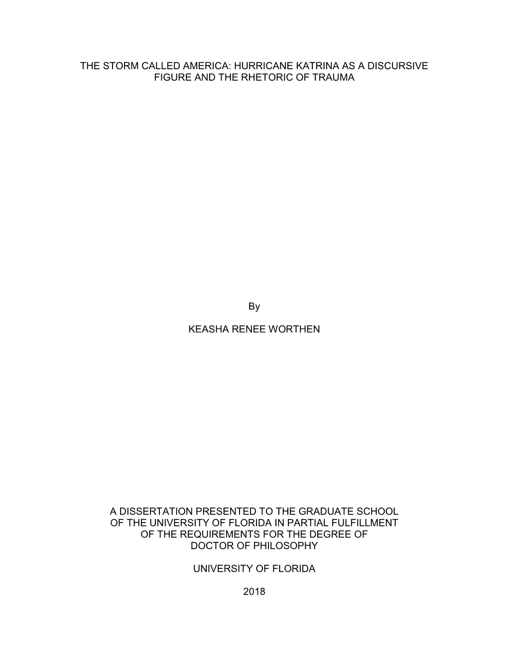 University of Florida Thesis Or Dissertation Formatting