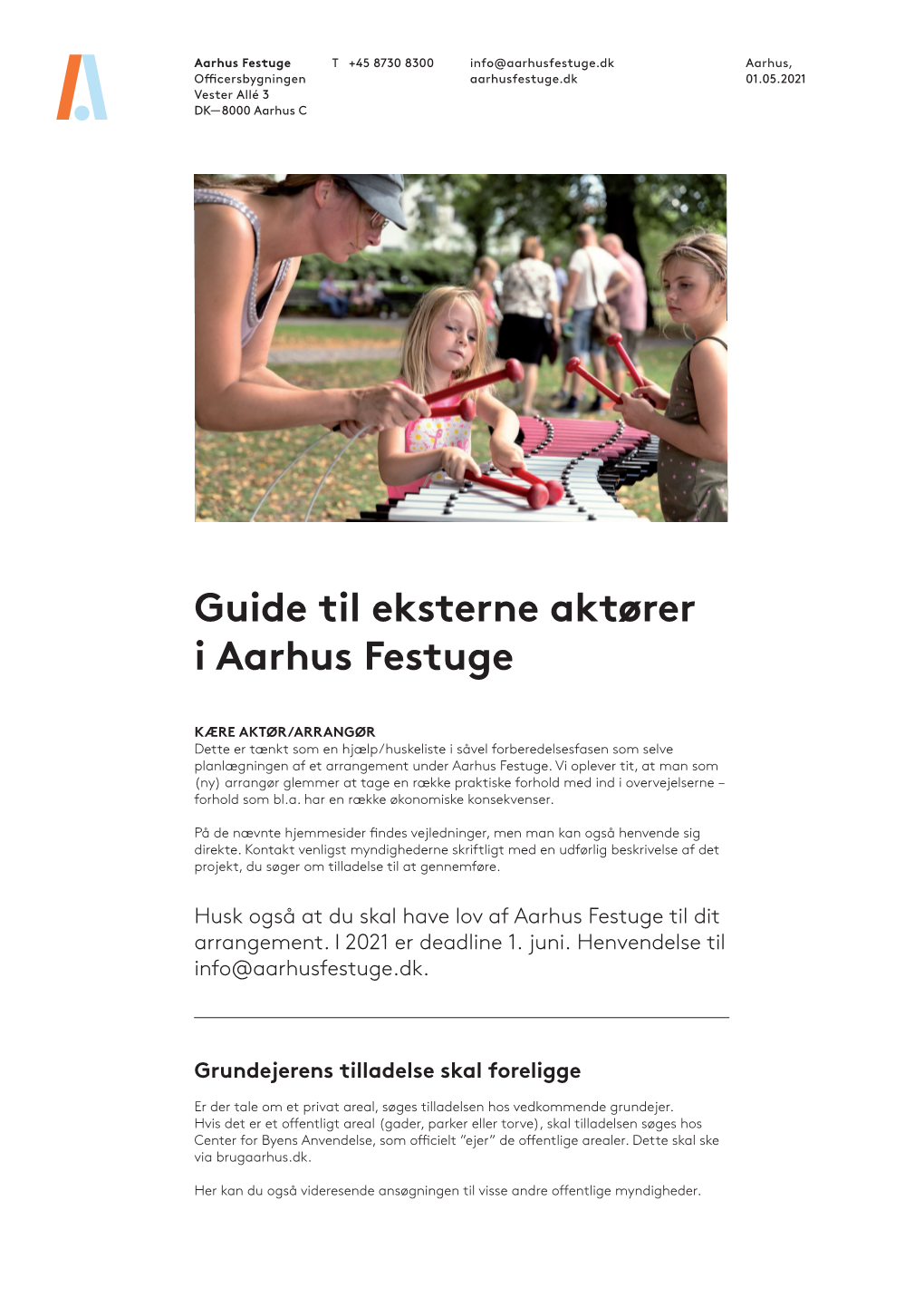 Guide Til Eksterne Aktører I Aarhus Festuge