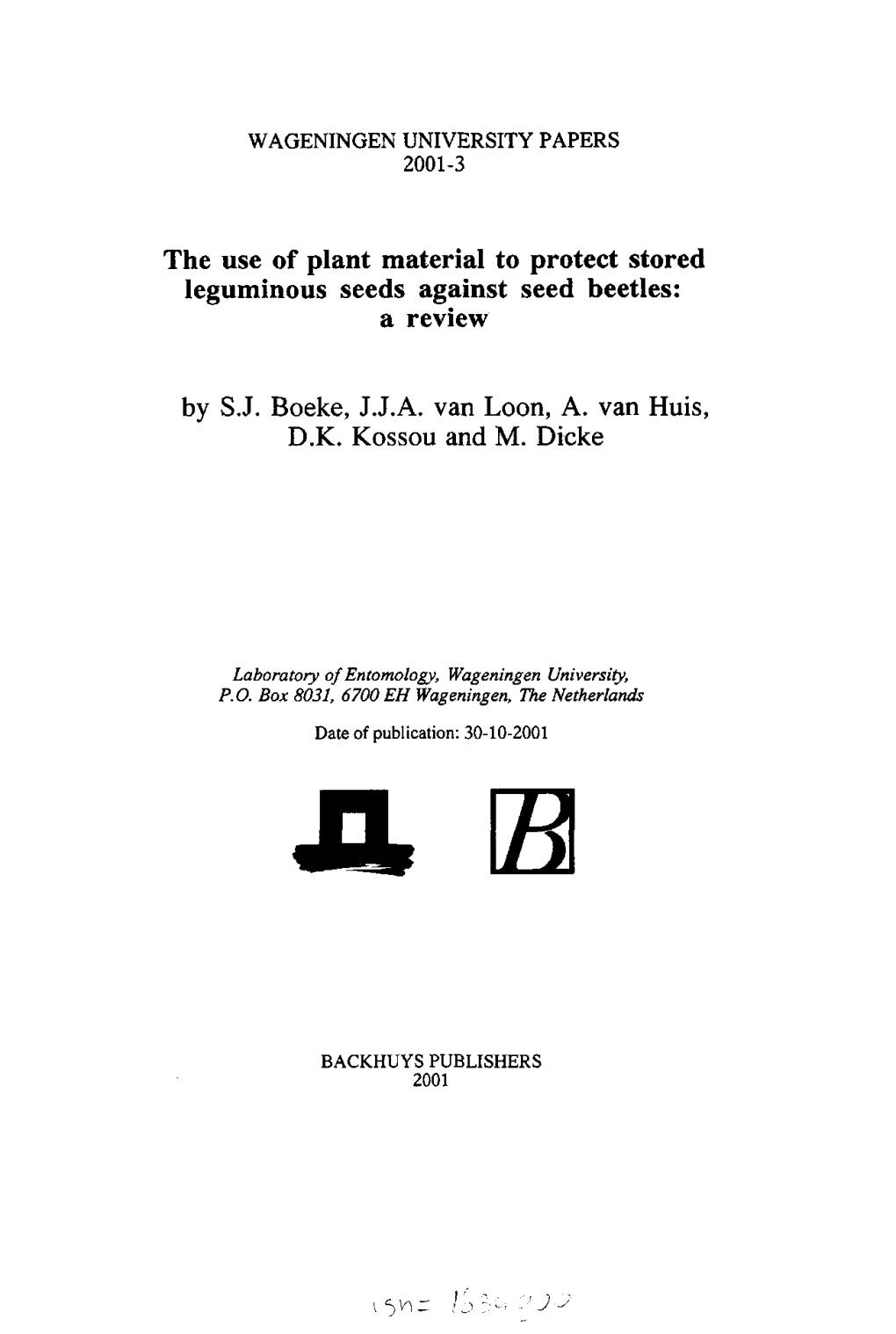 The Use of Plant Material to Protect Stored Leguminous Seeds Against Seed Beetles: a Review