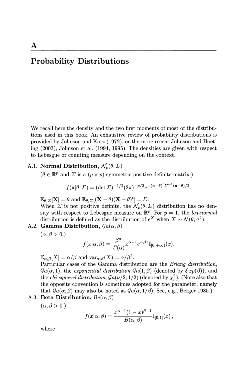 A Probability Distributions