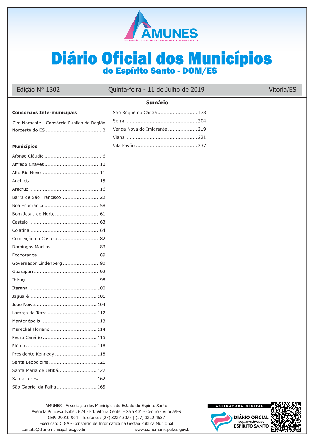 11 De Julho De 2019 Edição N° 1302 Vitória/ES