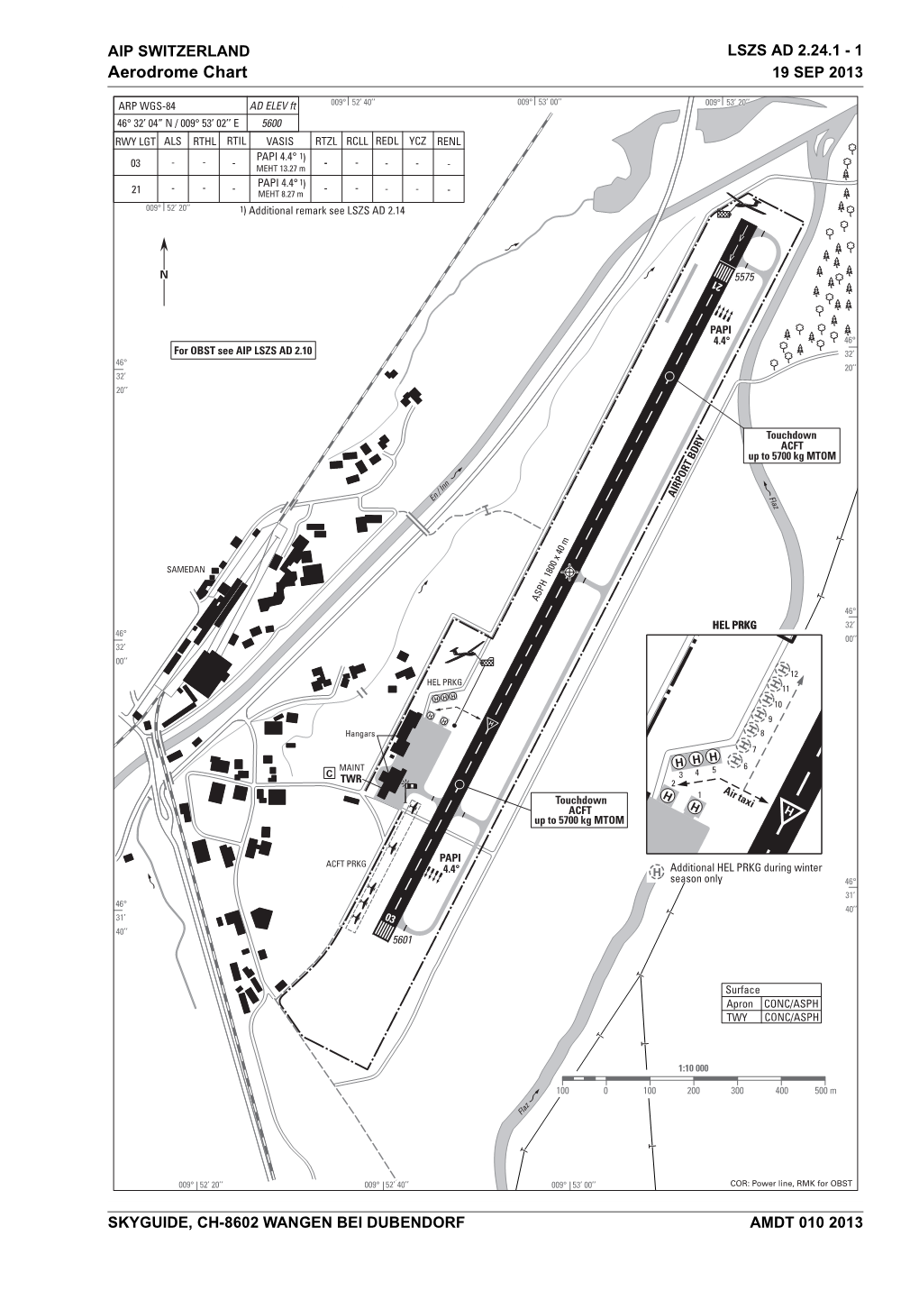 Aerodrome Chart 19 SEP 2013