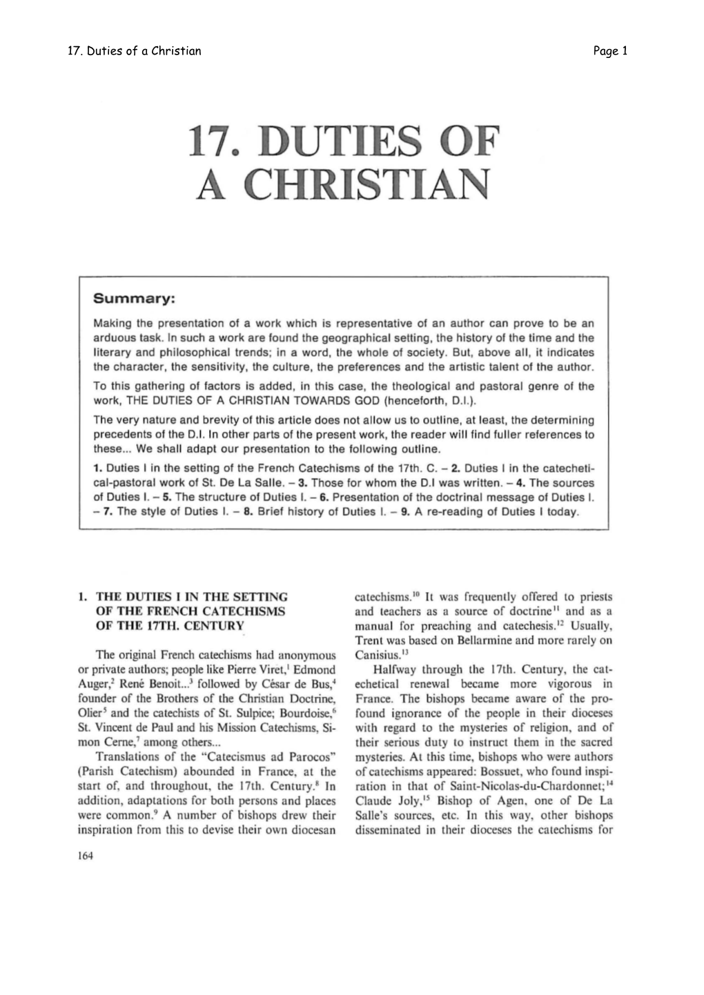 Duties of a Christian Page 1