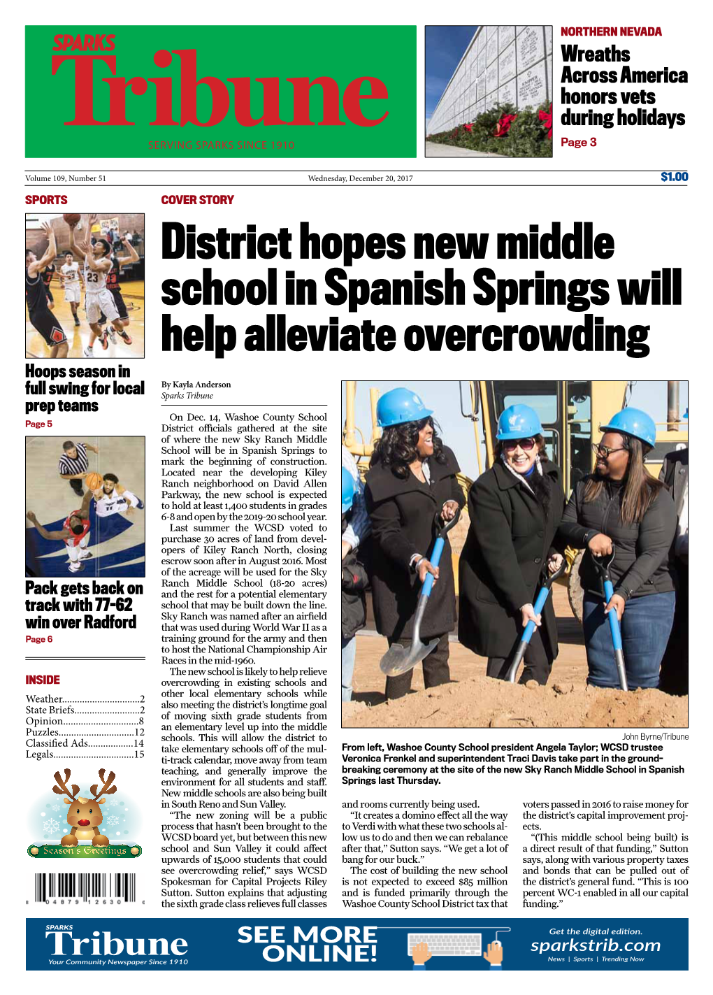 District Hopes New Middle School in Spanish Springs Will Help Alleviate