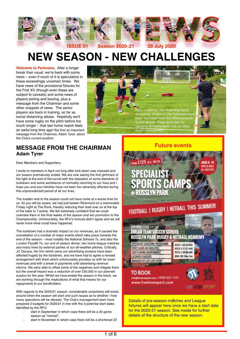 New Season - New Challenges