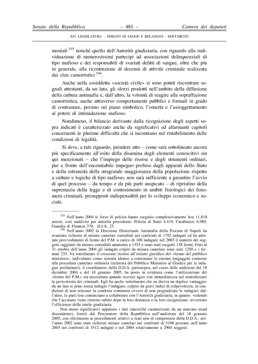 Senato Della Repubblica - 481 - Camera Dei Deputati