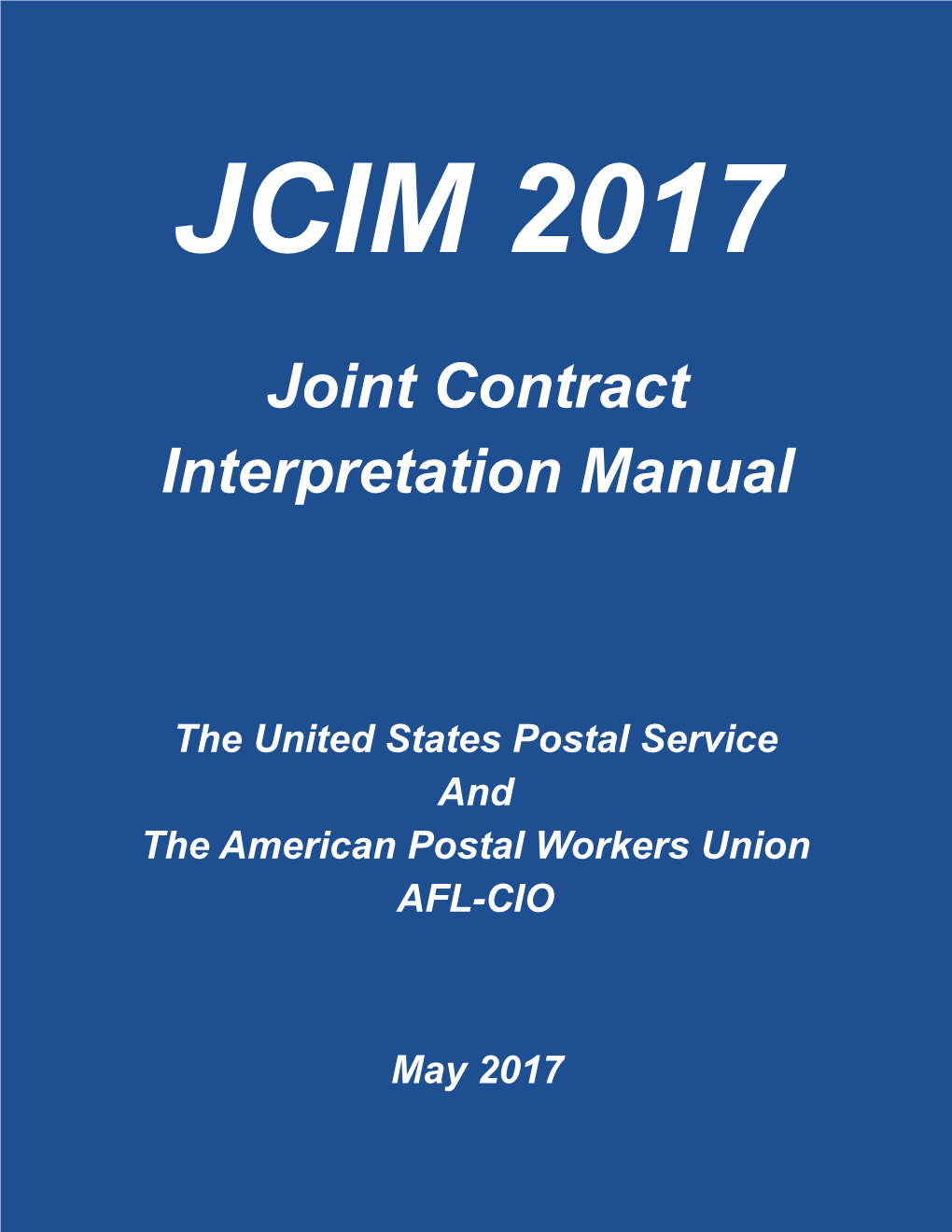 Joint Contract Interpretation Manual