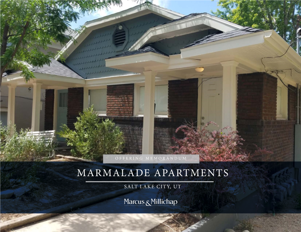 Marmalade Apartments Salt Lake City, Ut Non-Endorsement & Disclaimer Notice