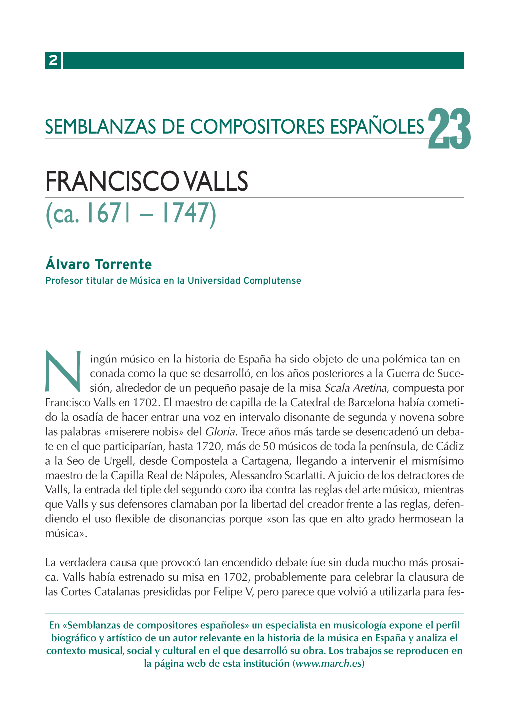 FRANCISCO VALLS (Ca