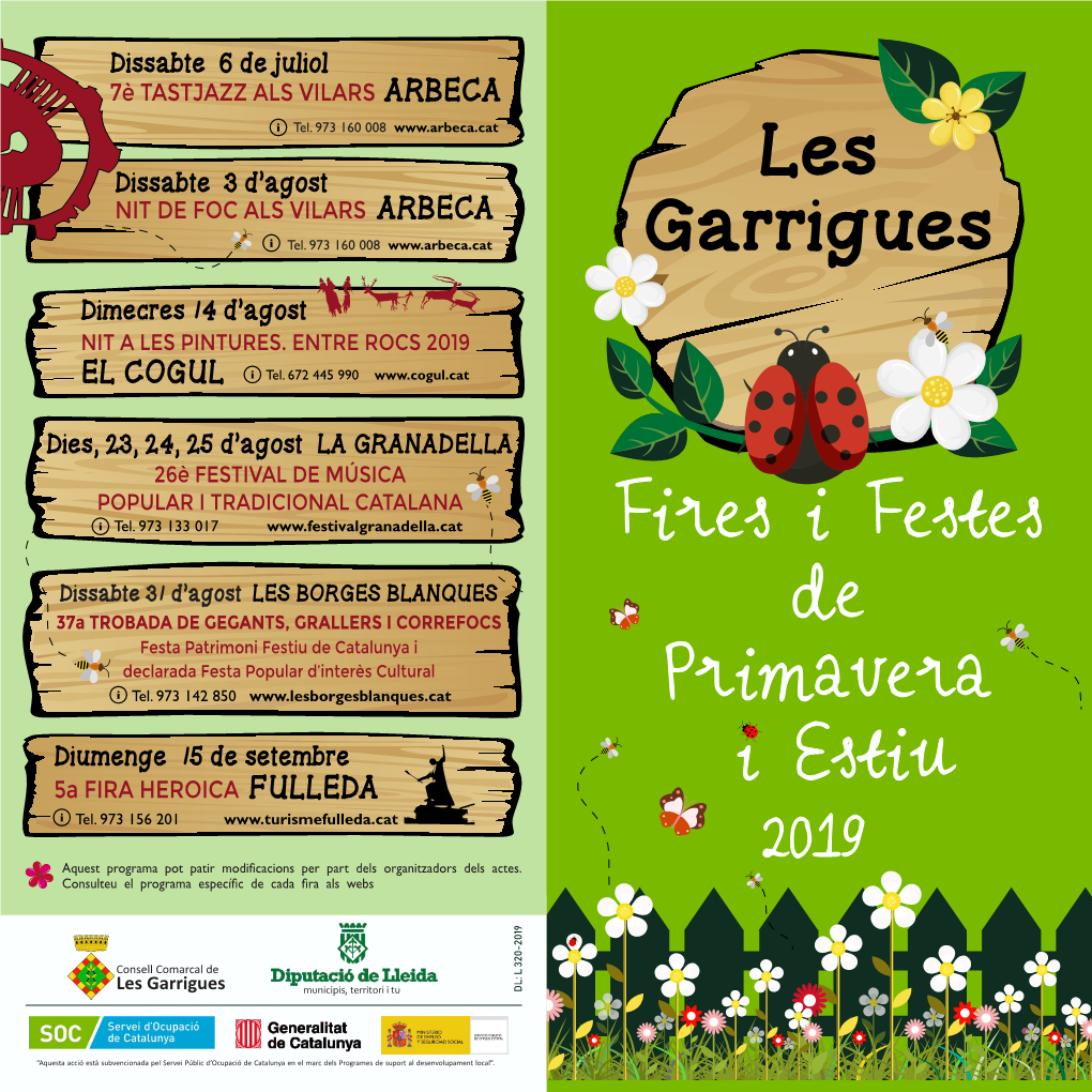 Calendari De Fires Estiu 20191.Cdr