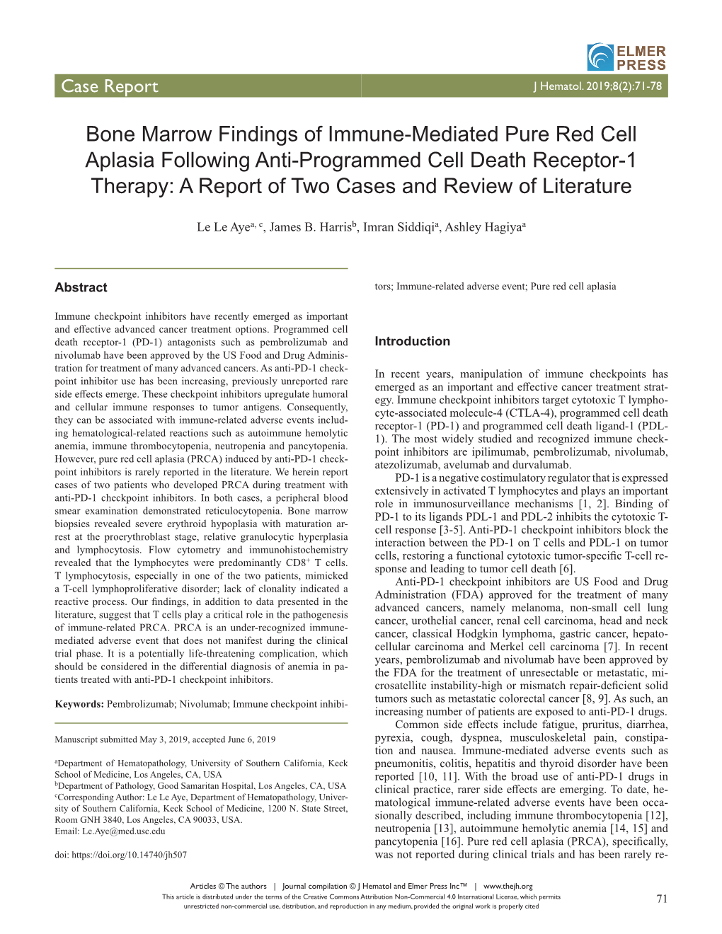 Case Report J Hematol