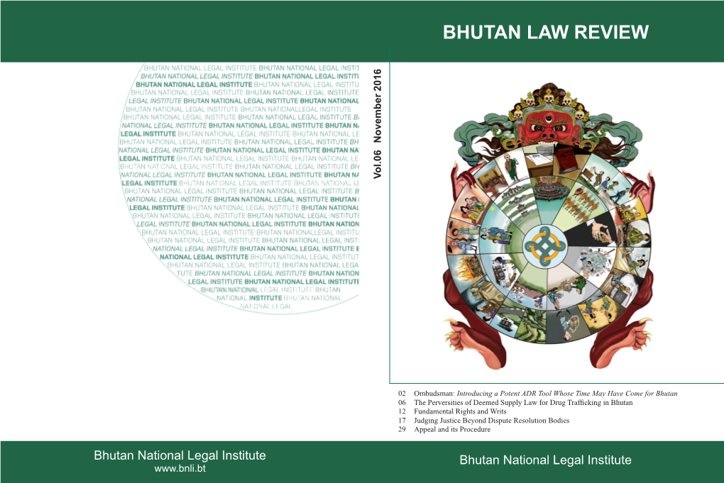 BHUTAN LAW REVIEW Vol.06 November 2016 Vol.06