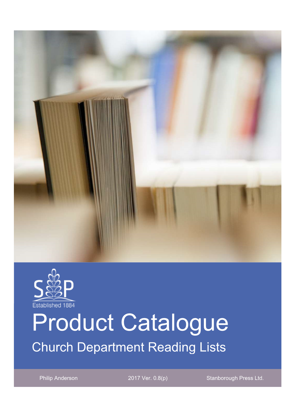 Product Catalogue Church Department Reading Lists