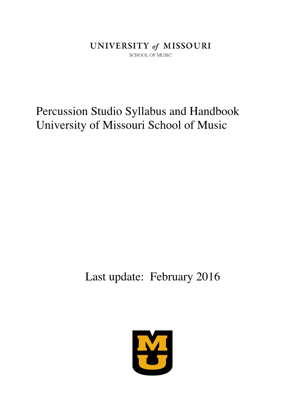 Percussion Handbook