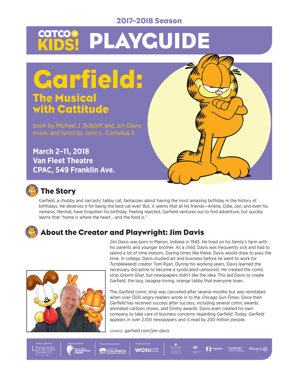 Garfield: the Musical with Cattitude Book by Michael J