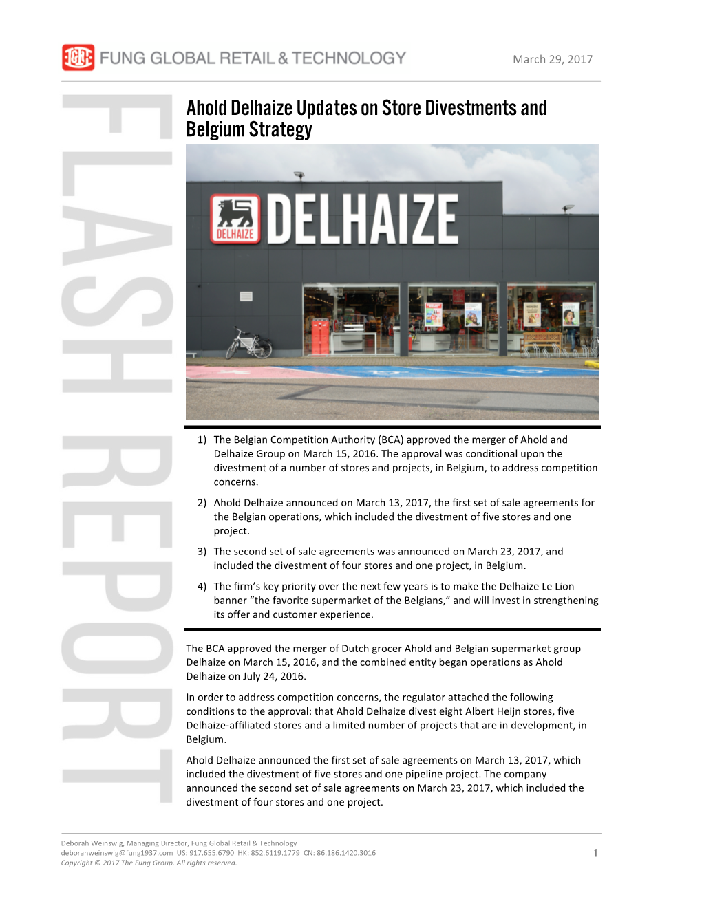 Ahold Delhaize Updates on Store Divestments and Belgium Strategy