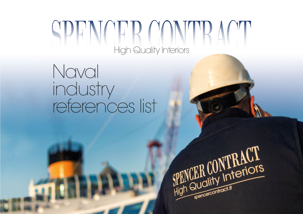 Naval Industry References List Year Owner-Ships Name Ship’S Name G.T