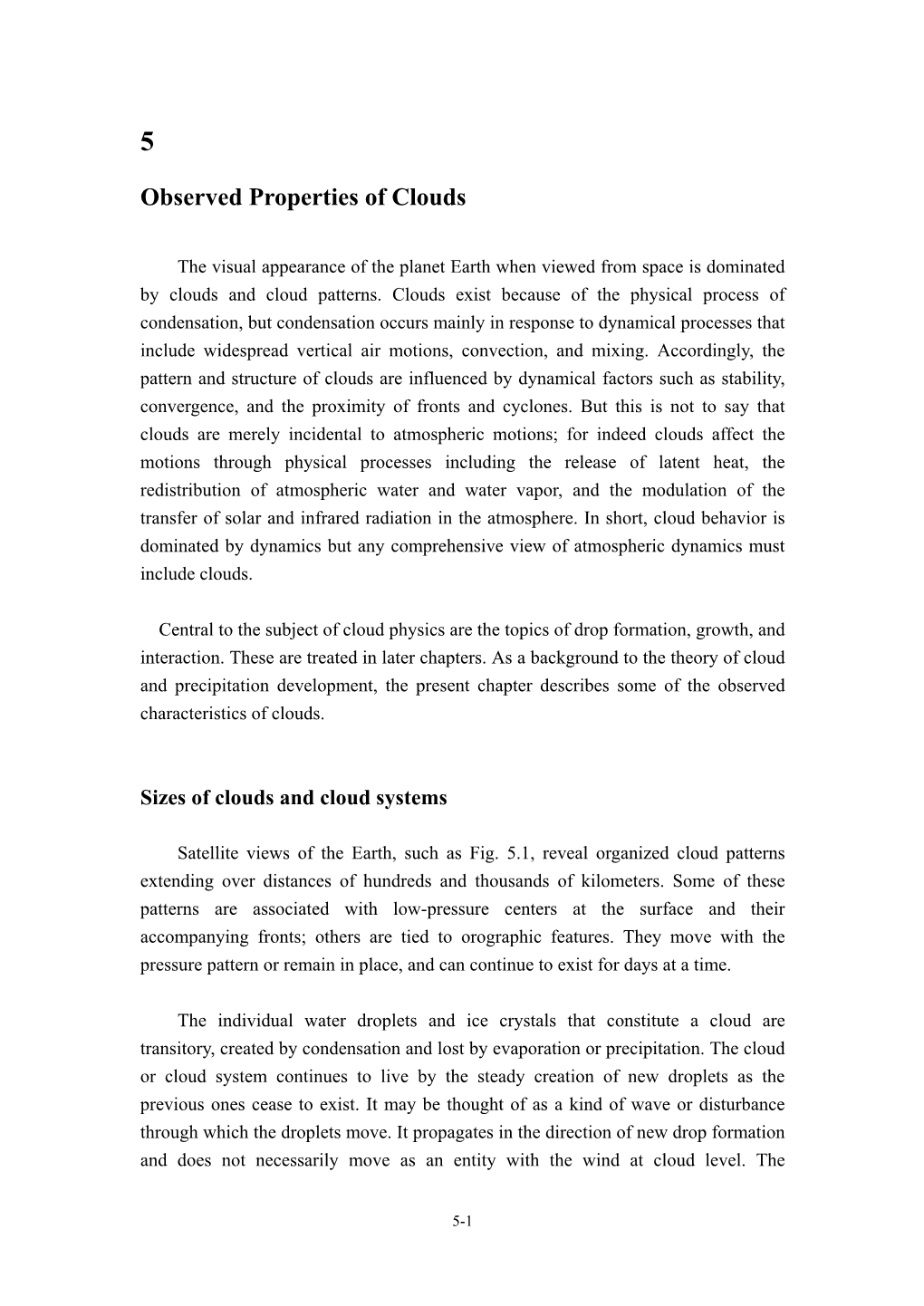 Observed Properties of Clouds